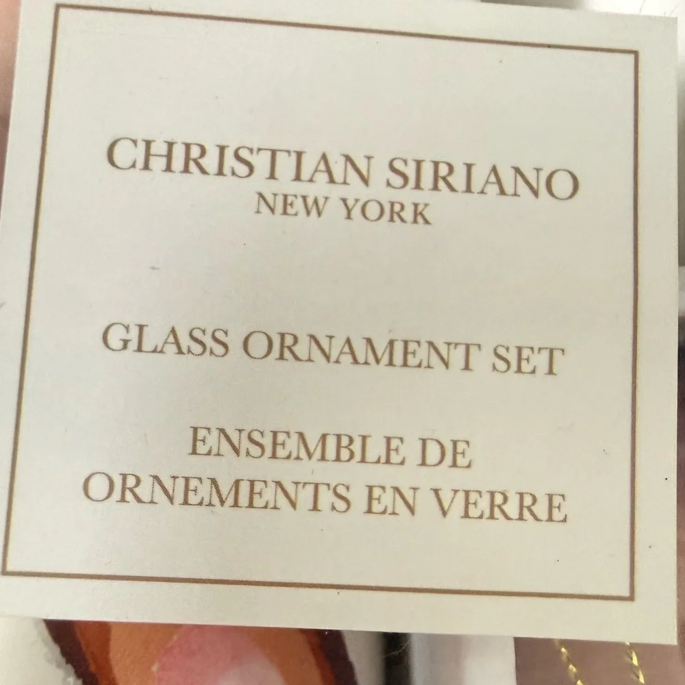 Christian Siriano New York Glass Ornament Set – Set of 4